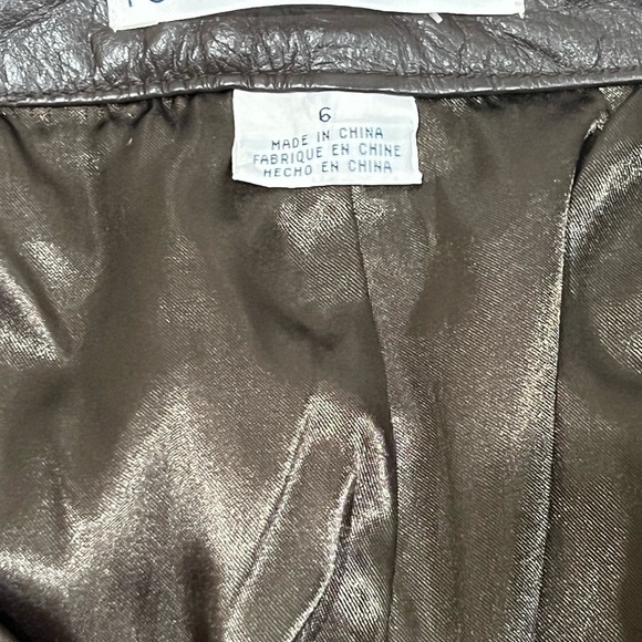 Women’s Tommy Hilfiger Vintage VTG 100% Leather Size 6 Brown Classic Pants - Picture 6 of 10